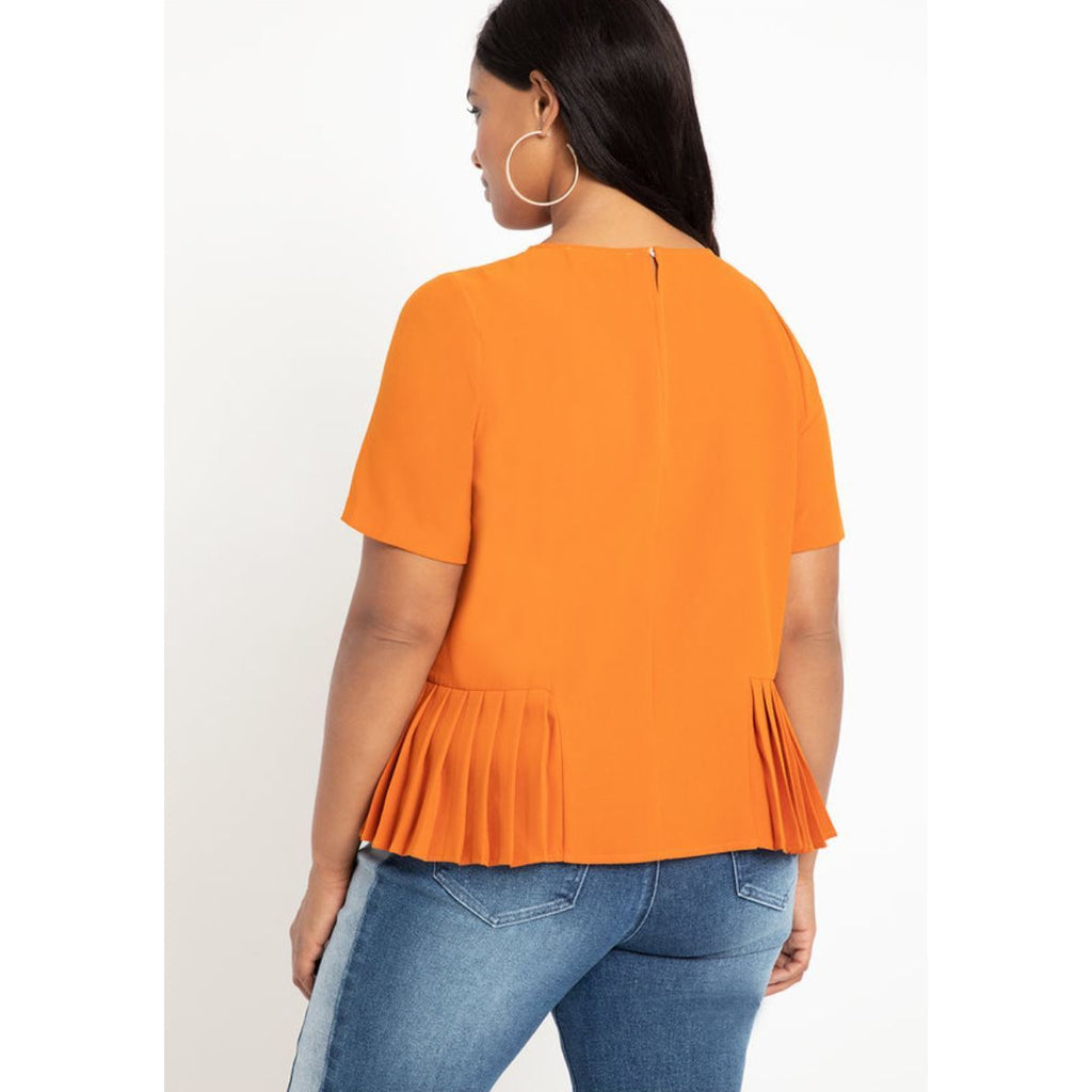 Eloquii Pleated Hem Top