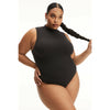 Good American | Seamless Mock Neck Bodysuit | BLACK001