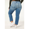 Good American Good Curve | Straight Natural Fray Hem BLUE858 Wash