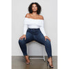 Good American Good Legs | Crop BLUE260 Wash