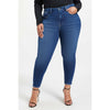 Good American Good Legs | Crop Shadow Pockets INDIGO008 Wash