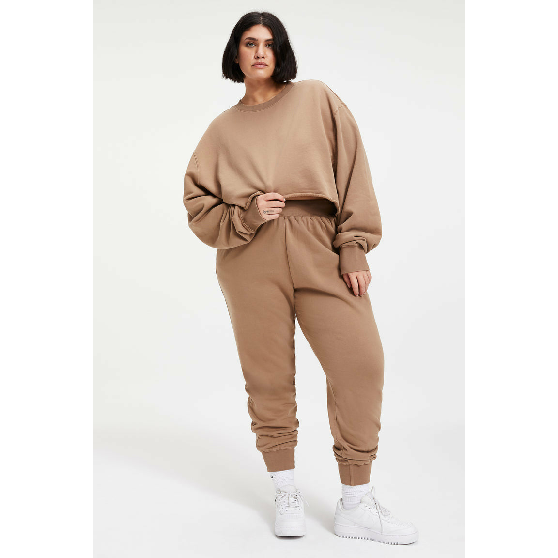 Good american cropped cheap sweatshirt