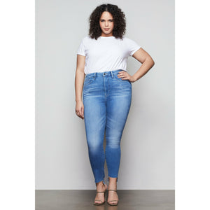 Good American Good Waist | Step Hem BLUE435 Wash