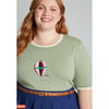 ModCloth Ballooning Confidence Embroidered Knit Top