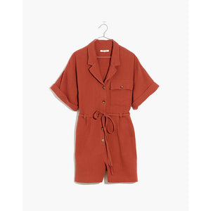 Madewell Lightspun Belted Safari Romper