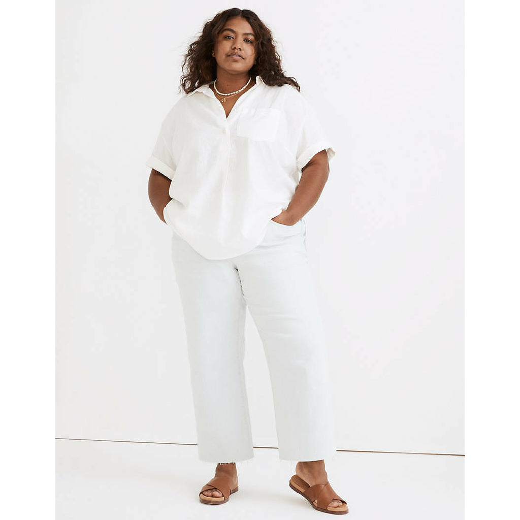 Madewell Linen-Blend Swenson Popover Shirt