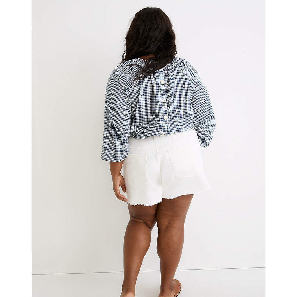 Madewell Embroidered Button-Back Shirt | Gingham Check