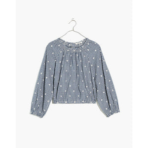 Madewell Embroidered Button-Back Shirt | Gingham Check