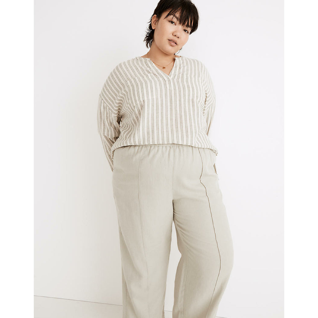 Madewell Breezewoven Pull-On High-Rise Straight Pants