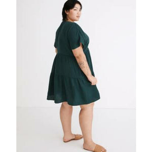 Lightspun Popover Tiered Mini Dress