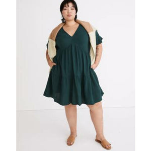 Lightspun Popover Tiered Mini Dress