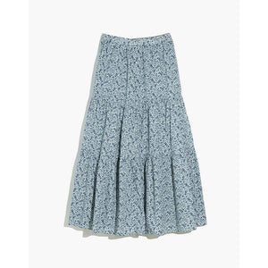 Madewell Button-Front Tiered Maxi Skirt | Florentine Floral