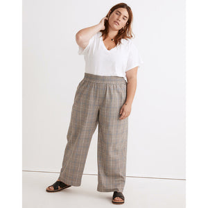 Carley Wide-Leg Pants | Plaid