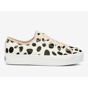 Keds x Kate Spade Triple Kick Oversized Dot Calf Hair Sneaker