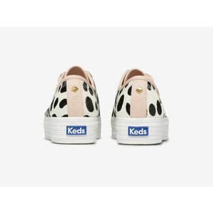 Keds x Kate Spade Triple Kick Oversized Dot Calf Hair Sneaker