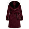 City Chic Make Me Blush Belted Coat